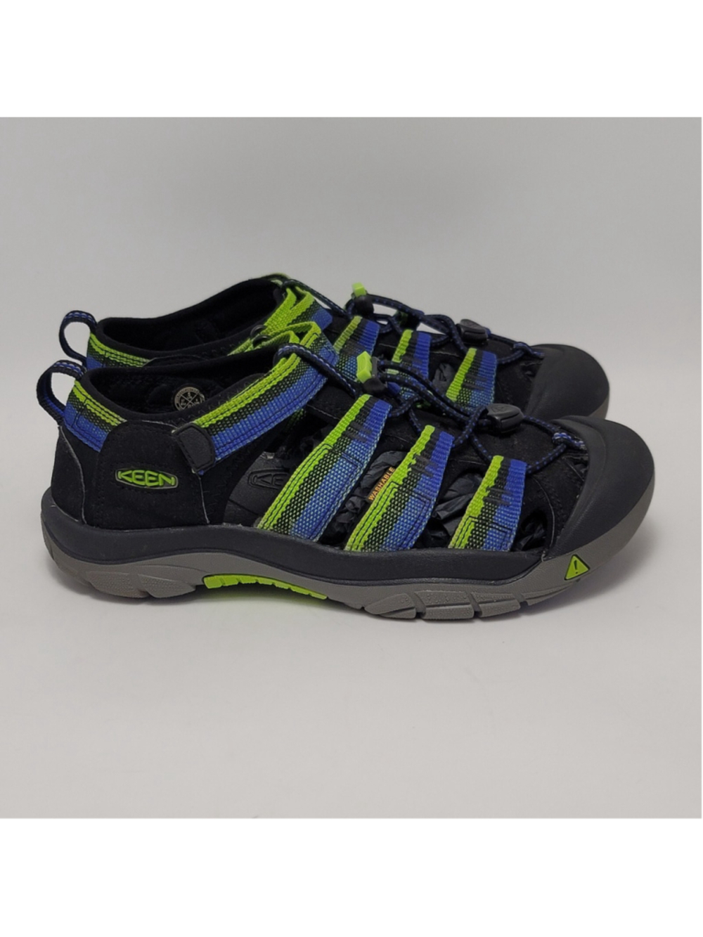 KEEN Newport H2 Water Hiking Sandals Quick-Dry Blue/Green Unisex Kids US 5/EU 37
